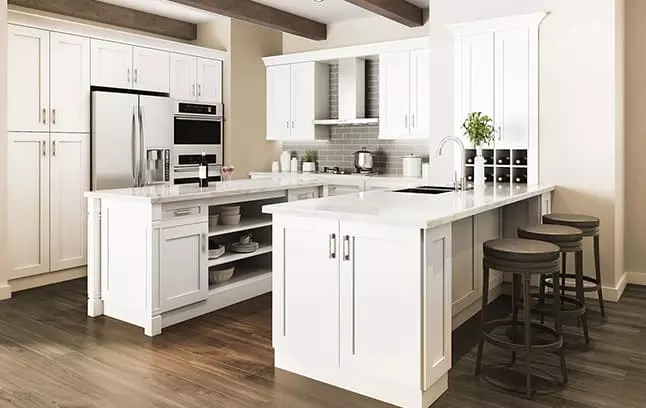 Daisy White Shaker Cabinets in a beautiful modern kitchen