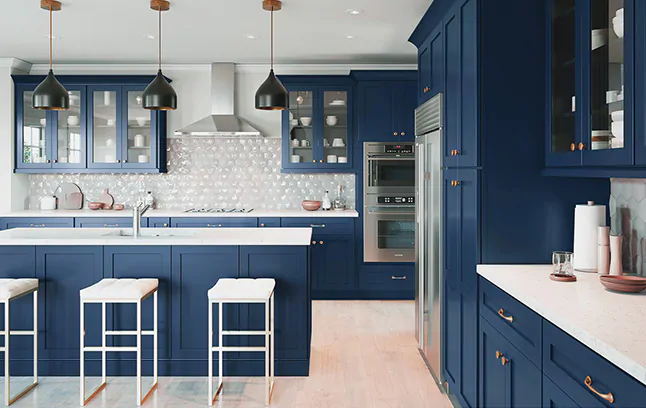 deep-blue-shaker-kitchen-cabinets