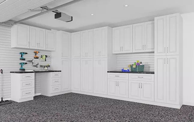 Oxford White Garage Cabinets